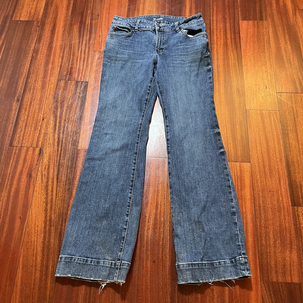 Wrangler Jeans Womens 11x34 (32x32) Blue Dark Wash Bootcut Cowboy Rodeo Festival